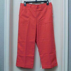 ALFRED DUNNER Cozumel Womens Capri Pant Coral Pullon Pockets Size 8 NWT